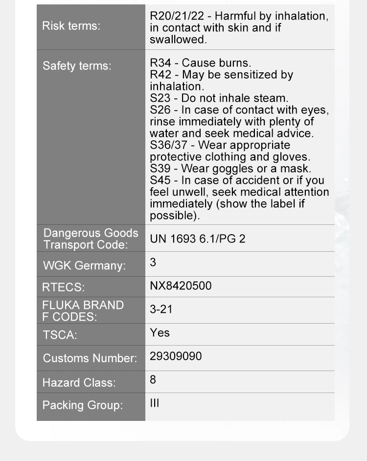 Butyl Isothiocyanate Chemical Reagents Fine Chemicals