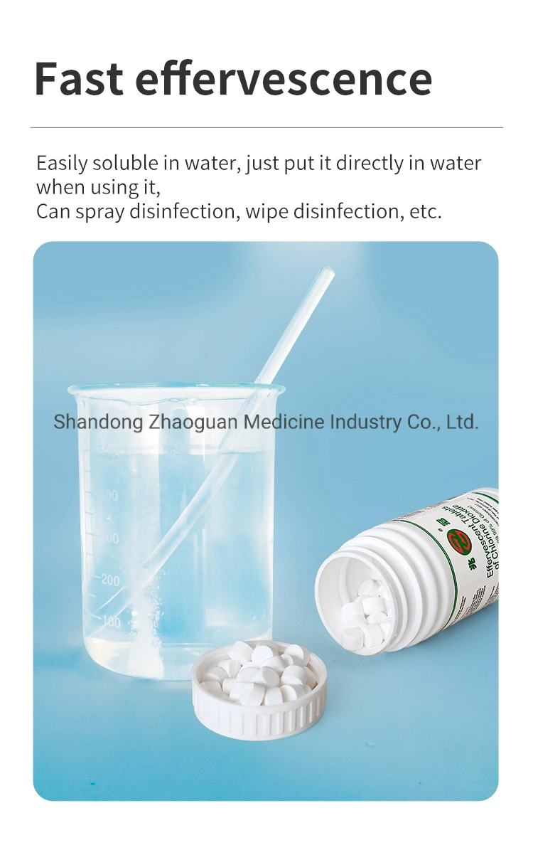 Chlorine Dioxide Disinfectant Tablets for Water Treatment, Swimming Pool, Drinking Water, Public Environment and Household Disinfection